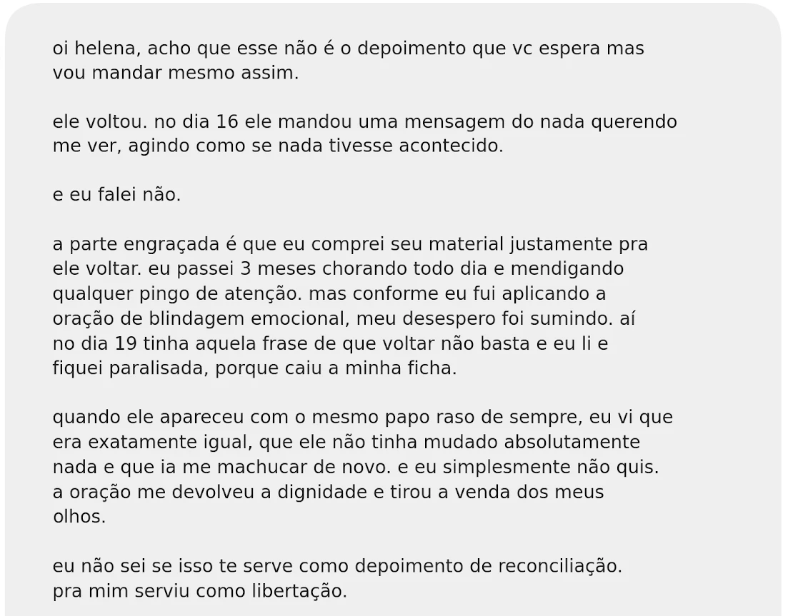 Relato real sobre não aceitar o mesmo padrão