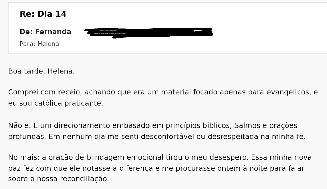 Relato real de cliente católica